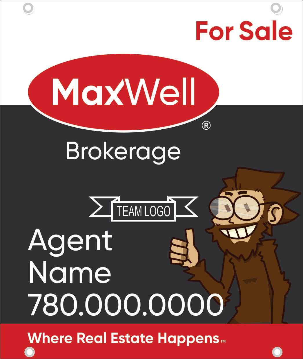 MaxWell Hanging For Sale Sign Panel 22X26 STANDARD