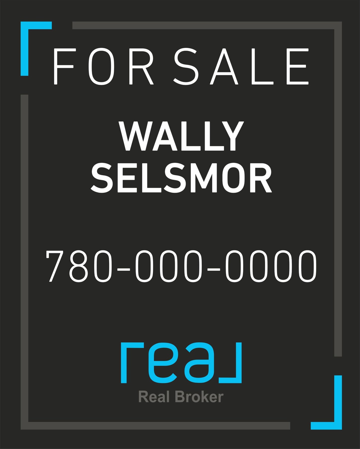 REAL Broker For Sale real estate sign panel