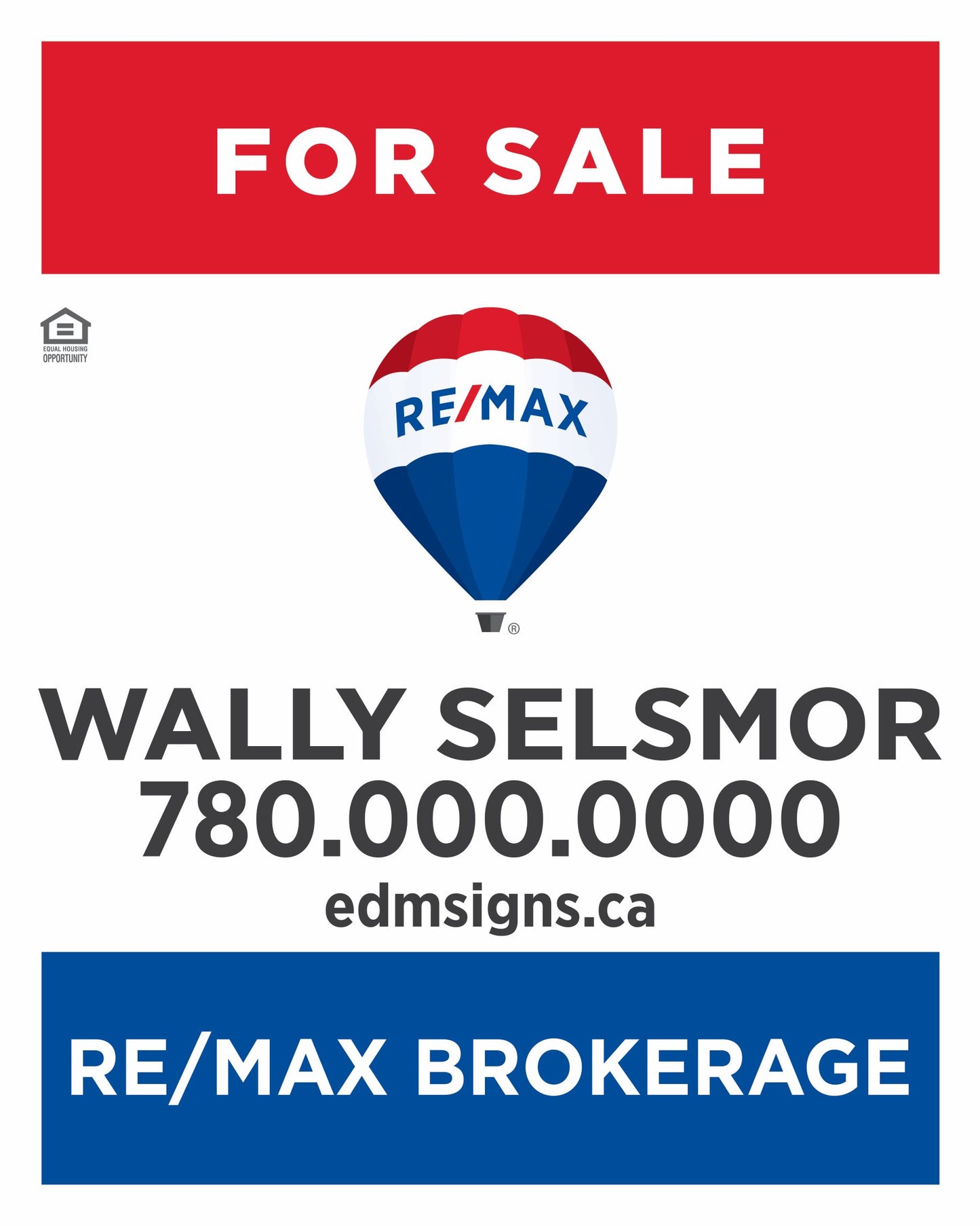 Hanging For Sale Sign Panel Re/Max Vertical