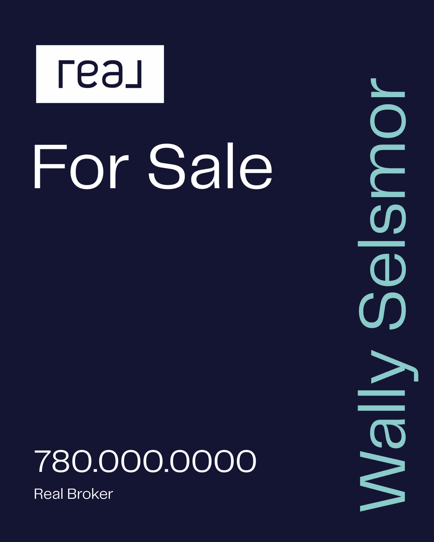 REAL Broker Real Estate For Sale Sign option D