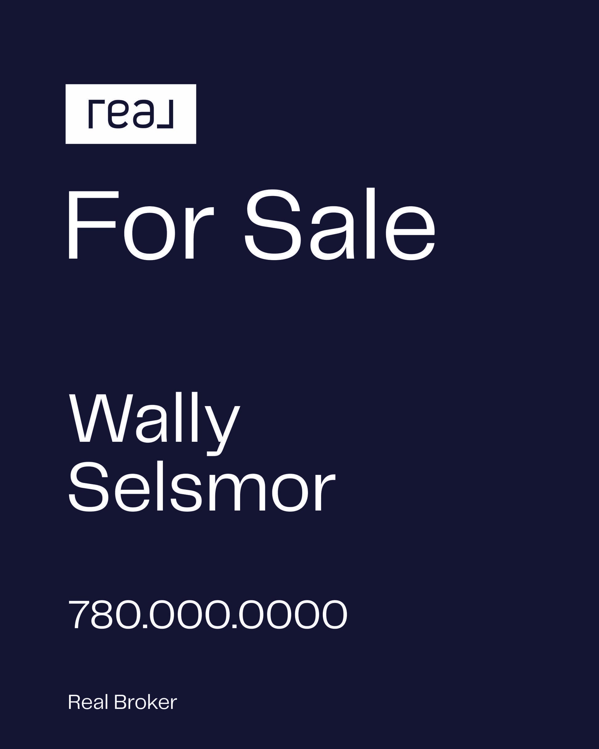 REAL Broker Real Estate For Sale Sign option E