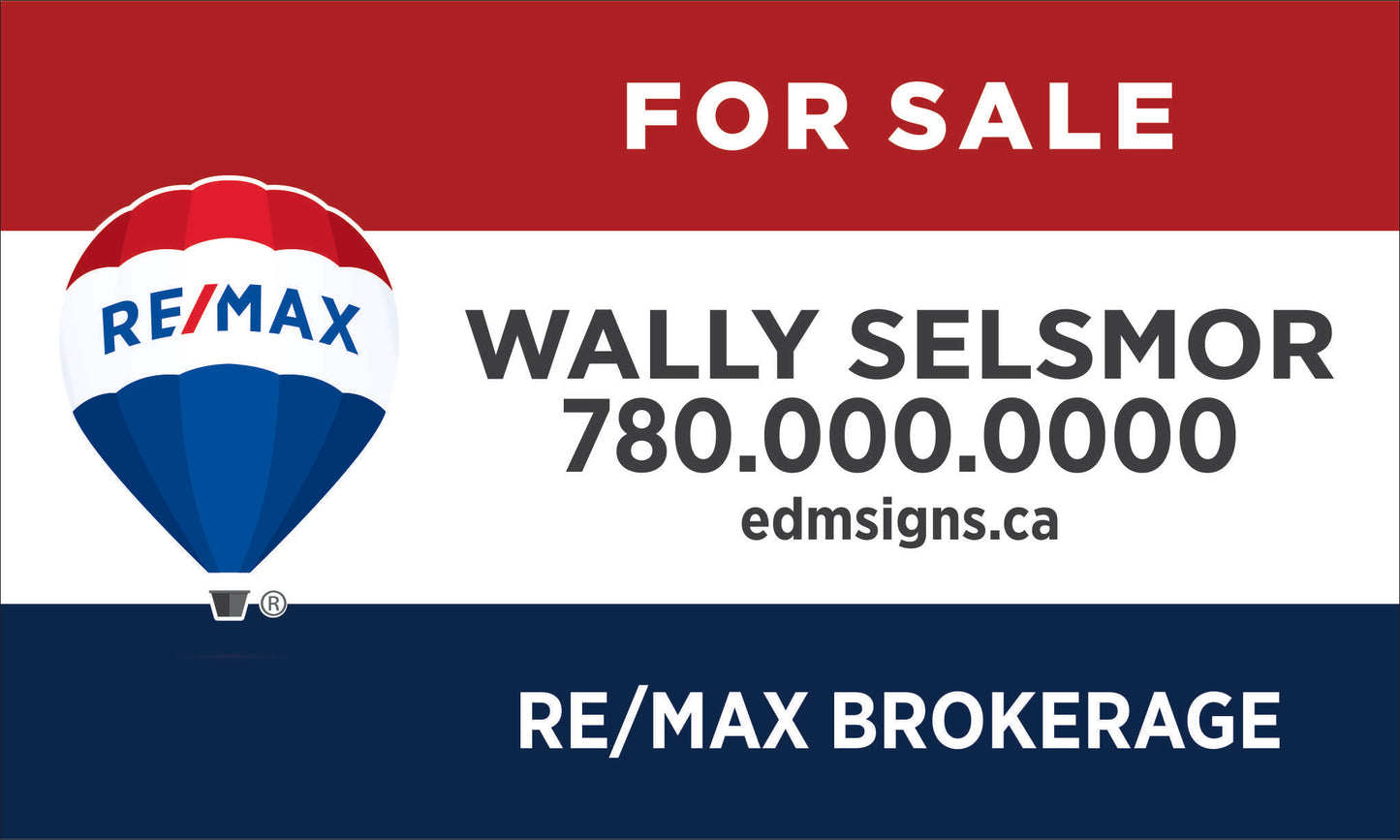 Hanging For Sale Sign Panel Re/Max Horizontal