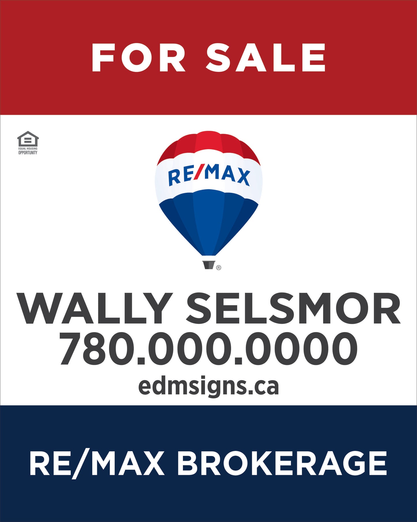 Hanging For Sale Sign Panel Re/Max Vertical