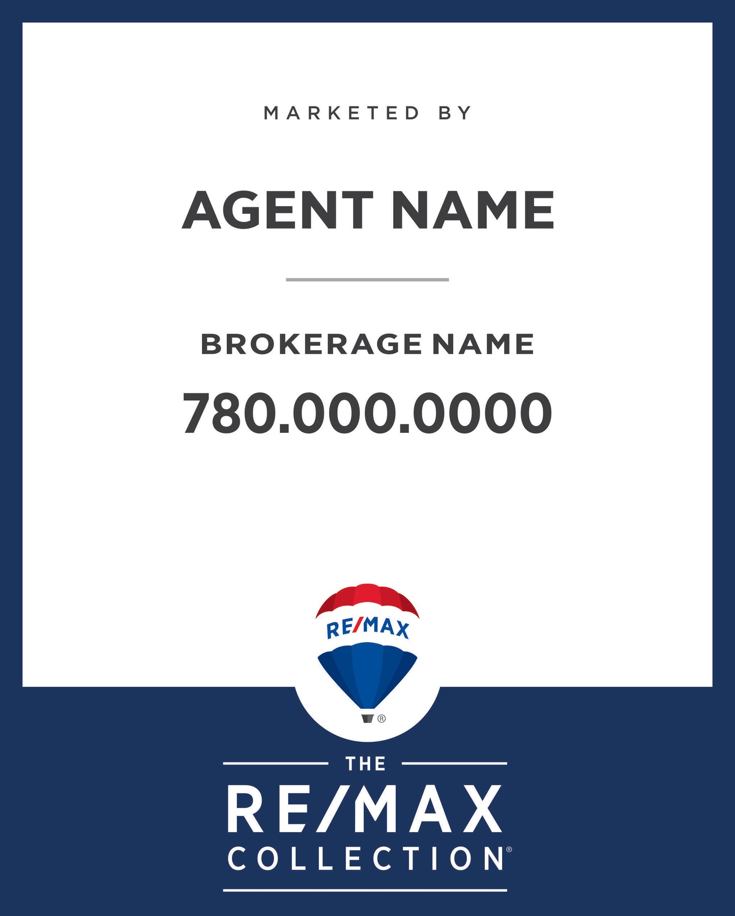 Hanging For Sale Sign Panel Re/Max Collection Vertical
