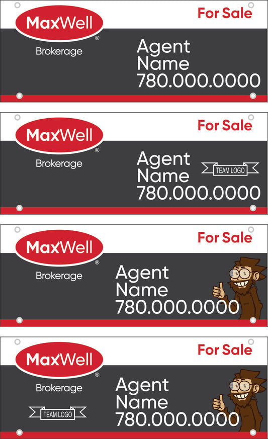 MaxWell Realty condo For Sale sign panel options