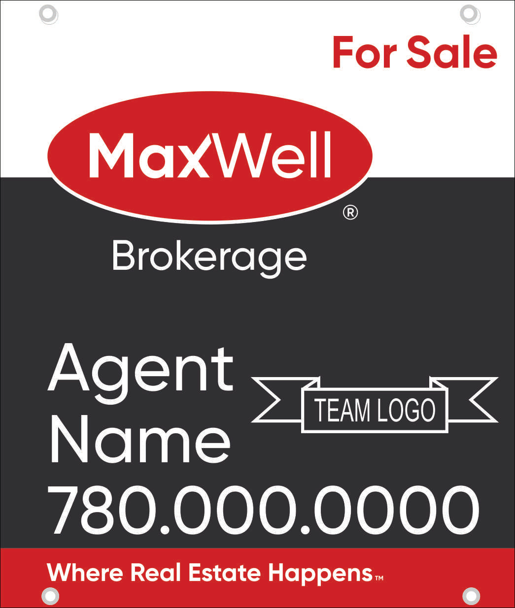 MaxWell Hanging For Sale Sign Panel 22X26 STANDARD