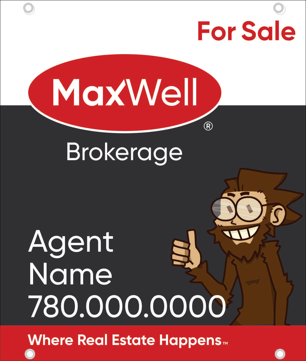 MaxWell Hanging For Sale Sign Panel 22X26 STANDARD