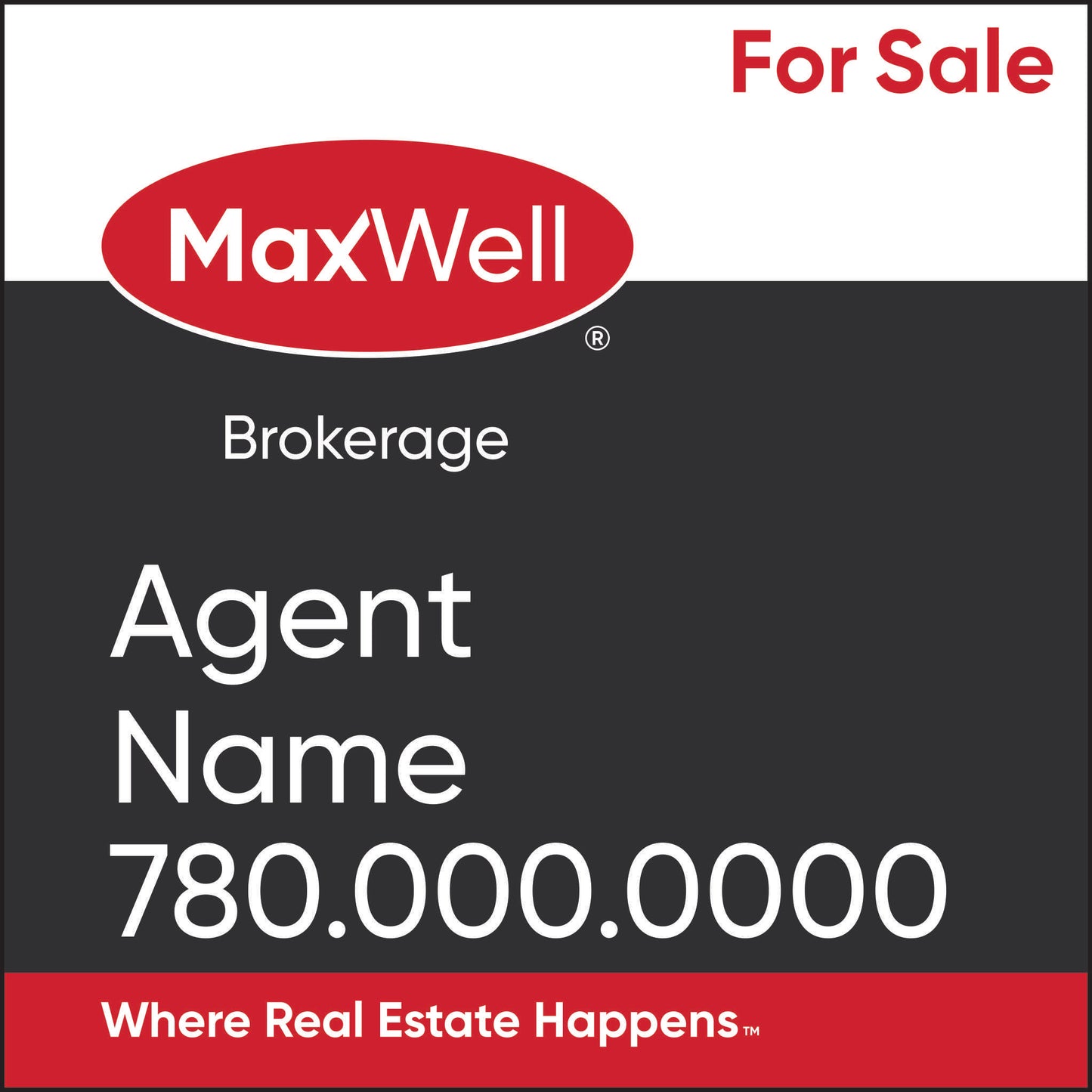 MaxWell Large Fence Sign