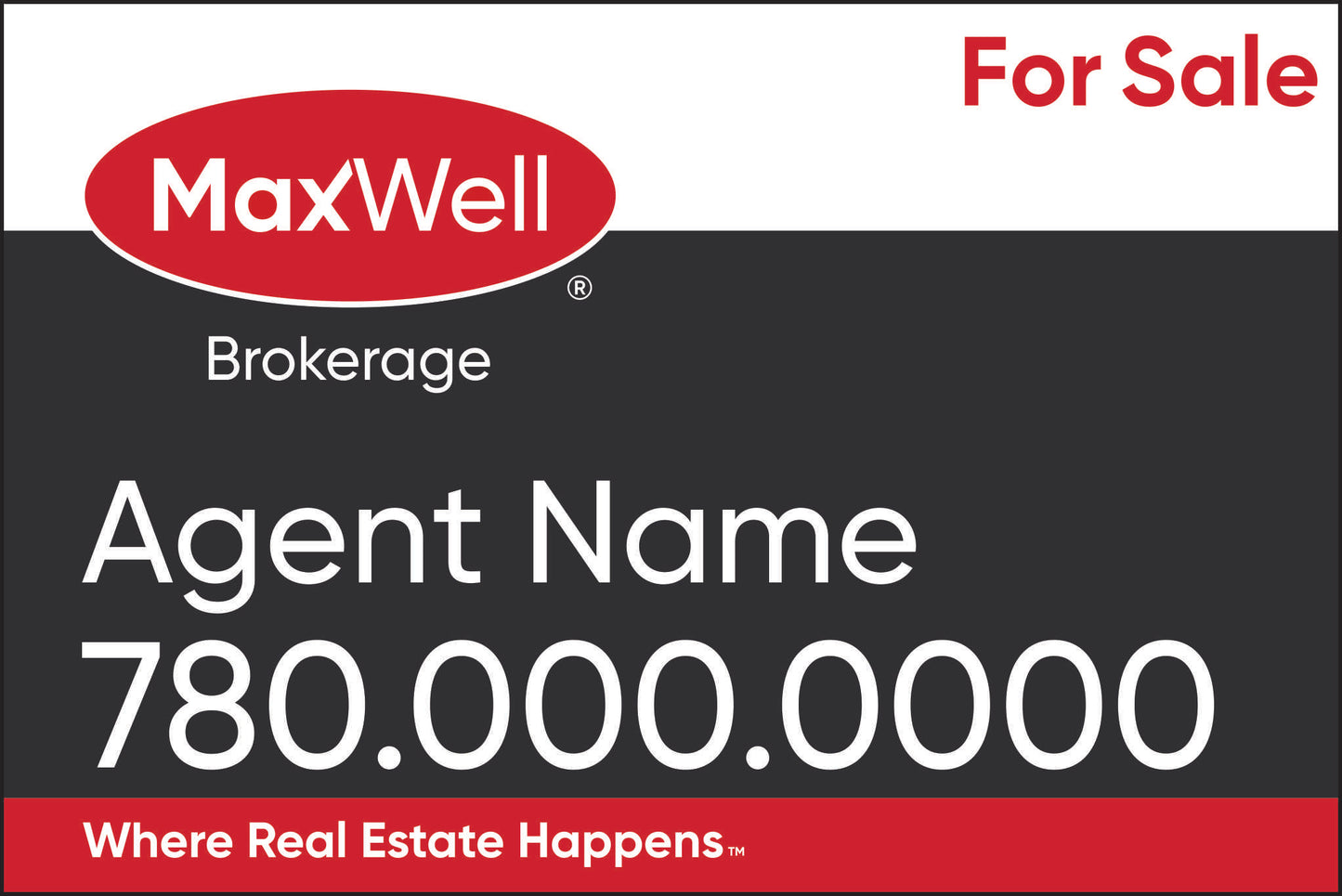 MaxWell Large Fence Sign