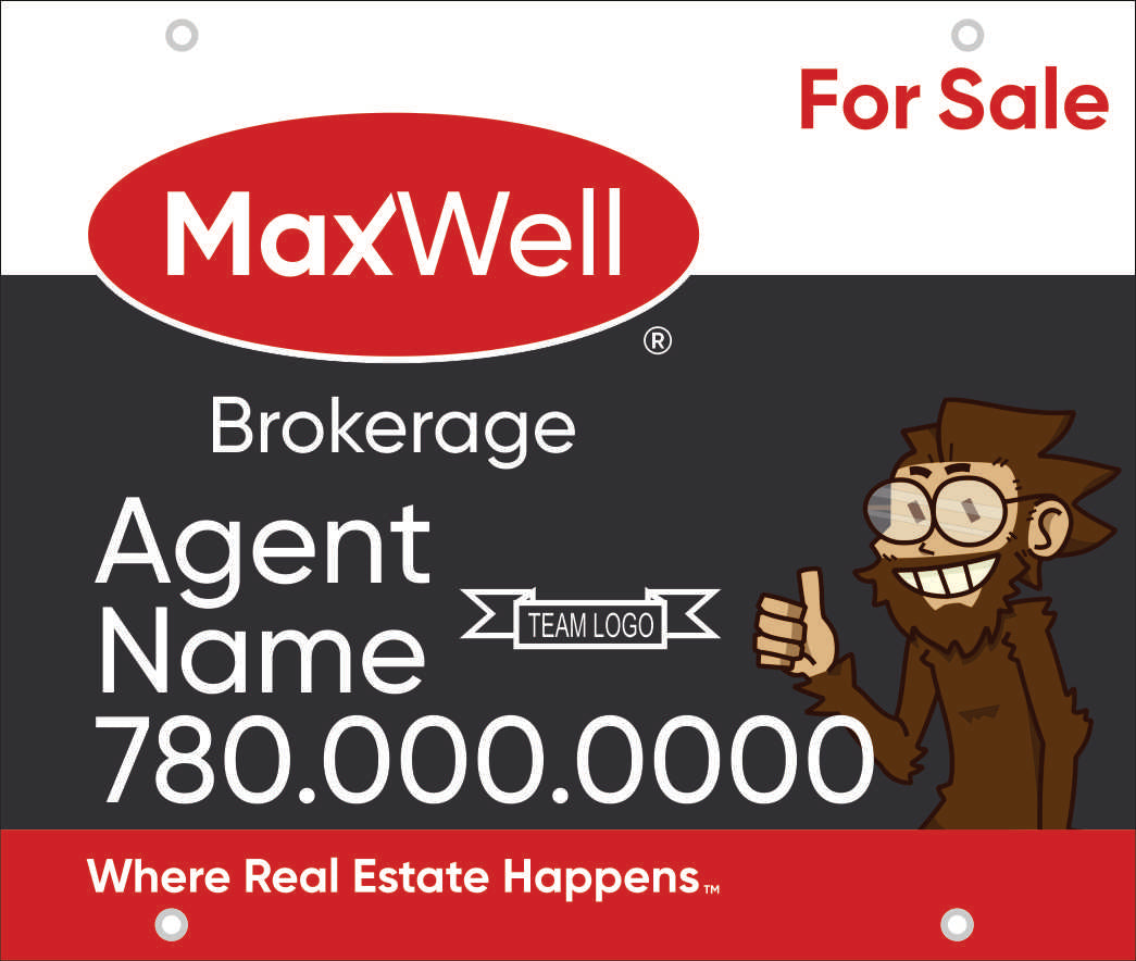MaxWell Hanging For Sale Sign Panel 26X22 alternate orientation