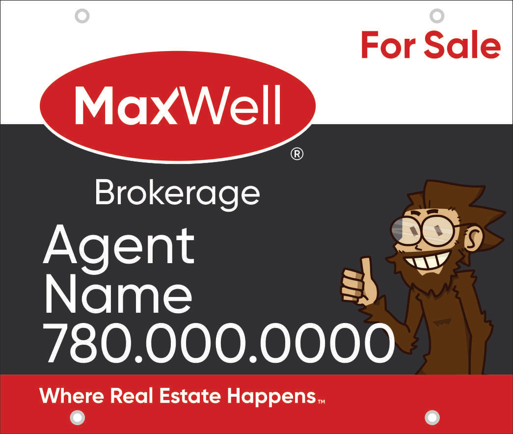 MaxWell Hanging For Sale Sign Panel 26X22 alternate orientation