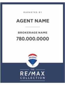 Remax collection For Sale panel on dibond