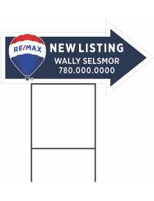 Remax arrow directional yardsign new listing open house with step stake