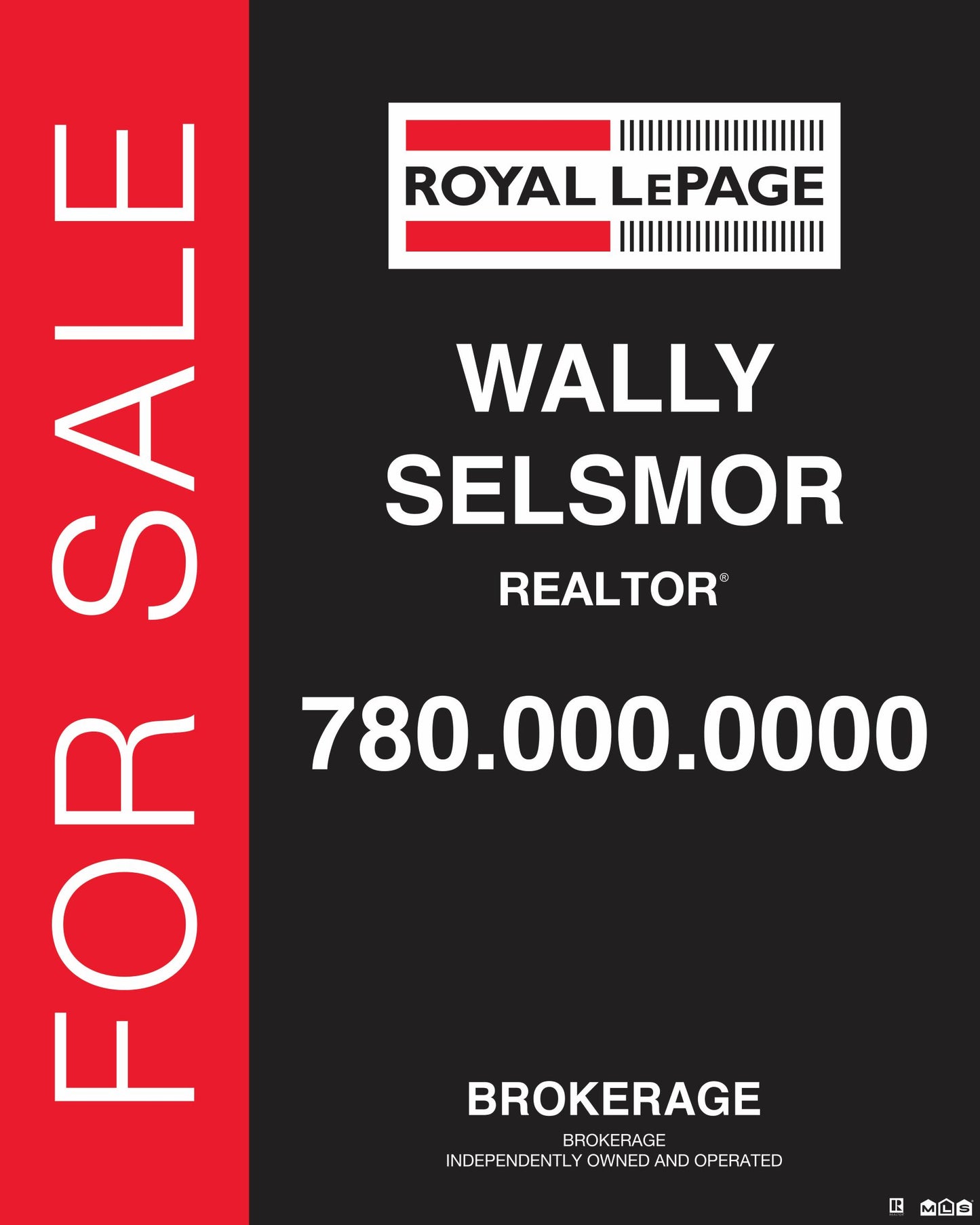 Royal LePage For Sale real estate sign panel option 4
