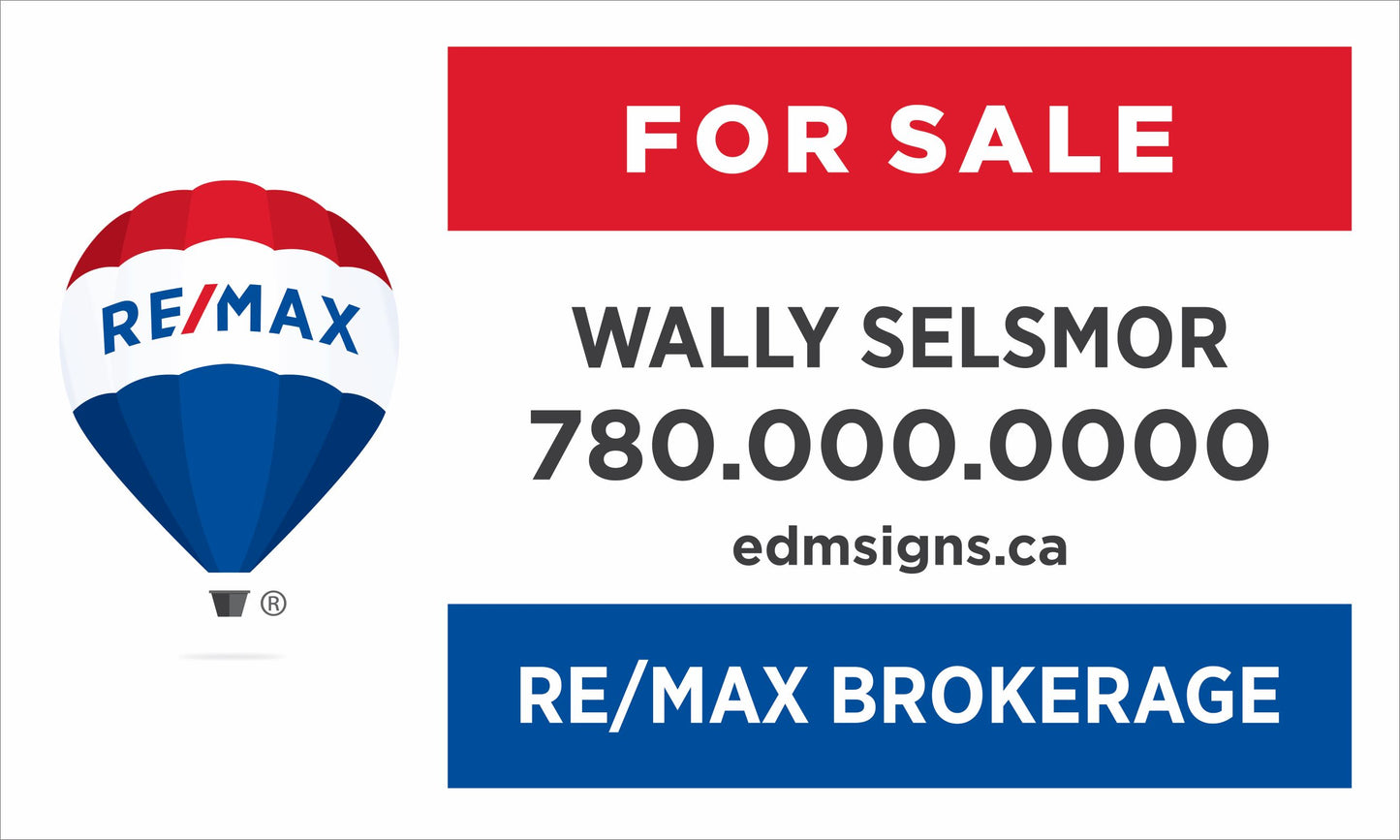 Hanging For Sale Sign Panel Re/Max Horizontal